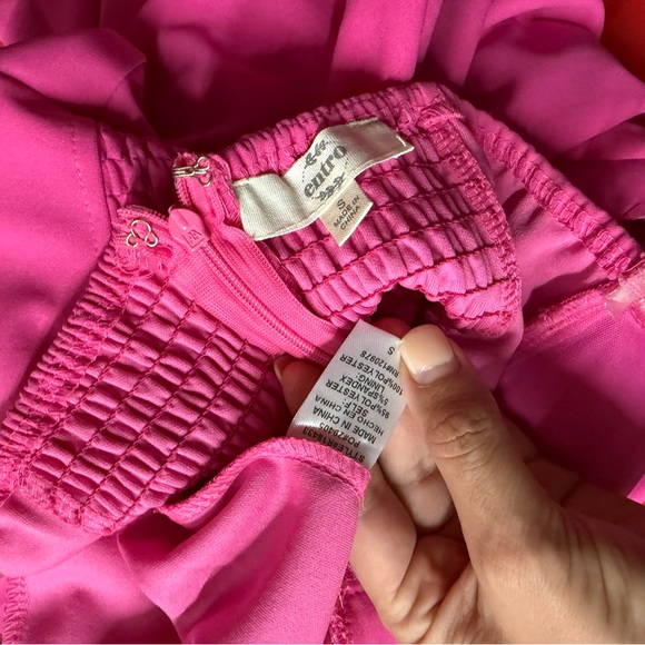 Entro Fuchsia Smocked jumpsuit S - Picture 4 of 4
